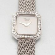 Elegante Chopard-DamenarmbanduhrFa. Chopard, Genève. 750/- Weißgold, gestempelt. Gewicht: 47g. Ca.