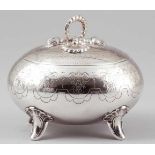 Biedermeier ZuckerdoseVollgold & Söhne/Berlin um 1840. Silber. Punzen: 750. 14 x 15 x 14 cm. Gew.: