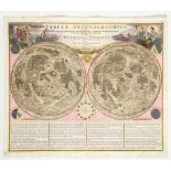 Johann Baptist Homann1664 Kambach - 1724 Nürnberg - "Tabula Selenographica in qua Lunarium Macularum