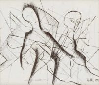 Heiner Malkowsky1920 Rosenberg - 1988 Hannover - Figurenkomposition - Kugelschreiber/Papier. 21 x