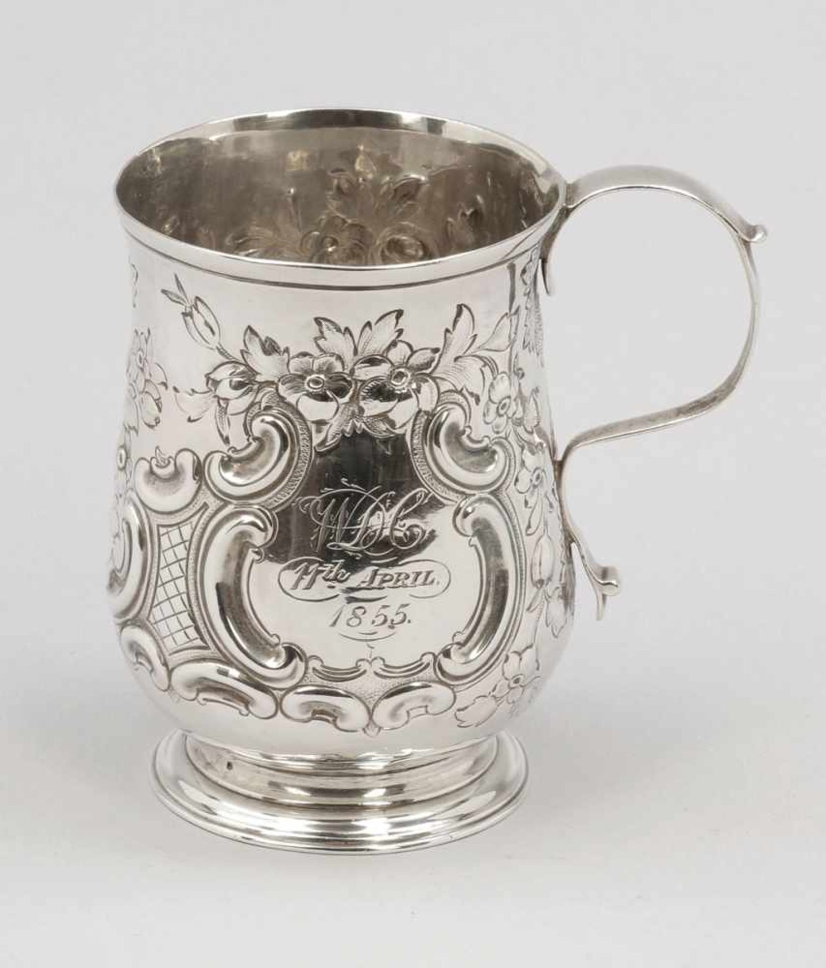 Becher sog. MugLondon/England, um 1769/70. 925er Silber. Punzen: Herst.-Marke, Stadt- und