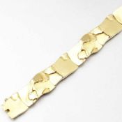 Modernes Goldarmband im Lapponia-Stil750/- Gelbgold, gestempelt. Gewicht: 47,1g. Punze. L. 18,5