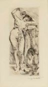 Lovis Corinth1858 Tapiau - 1925 Zandvoort - "Bacchantin" - Radierung/Papier. 21,8 x 10 cm, 27,3 x