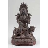 BodhisattvaTibet, 19. Jahrhundert. - "Manjushri" - Bronze. H. 27 cm.