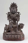 BodhisattvaTibet, 19. Jahrhundert. - "Manjushri" - Bronze. H. 27 cm.