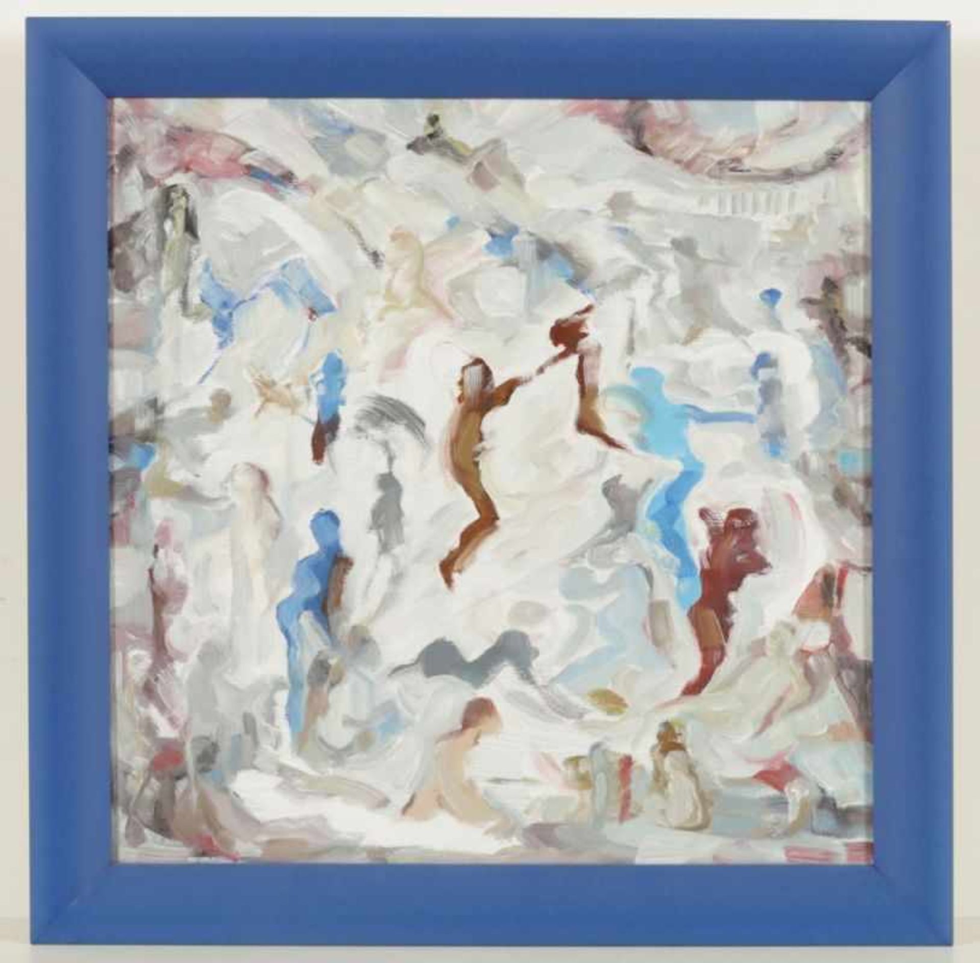 Harald Grunert1944 Berlin - "Tanz in Licht und Schatten I" - Öl/Lwd. 50 x 50 cm. Rückseitig auf - Image 2 of 2