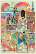 Eduardo Paolozzi1924 Leith - 2005 London - "Bash" - Farbserigrafie/Papier. 426/3000. 74 x 49 cm,
