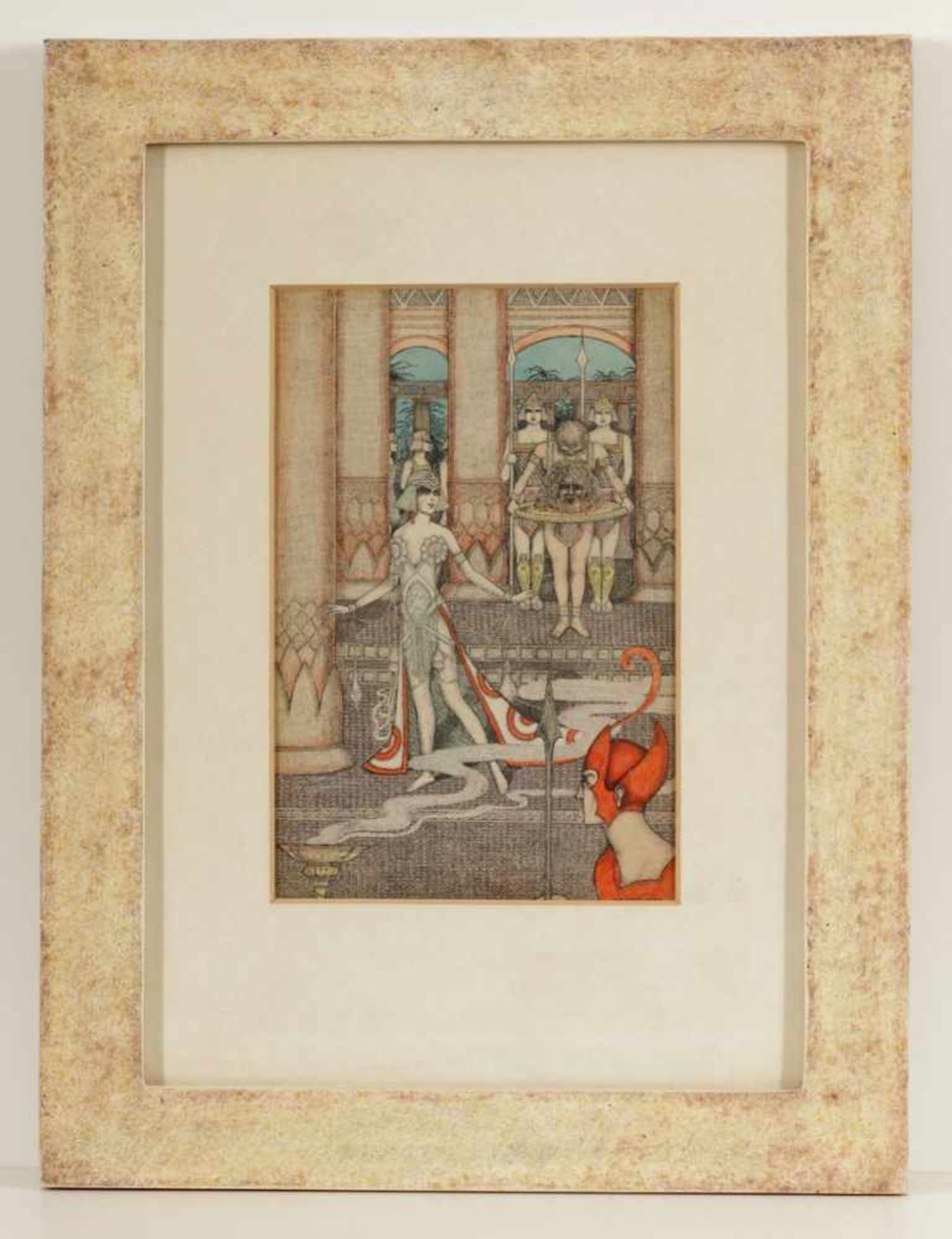 Adrian GordonKünstler des 20. Jahrhunderts - "Salome" - Tusche und Aquarell/Papier. 33,5 x 22 cm ( - Image 2 of 2