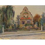 Gustave Cariot1872 Paris - 1950 Mandres - Jugendstilhaus - Öl/Lwd. 49,4 x 65,2 cm. Sign. und dat. r.