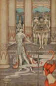 Adrian GordonKünstler des 20. Jahrhunderts - "Salome" - Tusche und Aquarell/Papier. 33,5 x 22 cm (