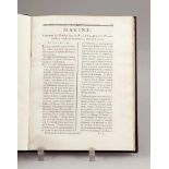 Denis Diderot- "Marine" - 18. Jahrhundert. Kart. Dreifach marmorieter Schnitt. 1 Bl. 31 S. 37 teilw.