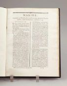 Denis Diderot- "Marine" - 18. Jahrhundert. Kart. Dreifach marmorieter Schnitt. 1 Bl. 31 S. 37 teilw.