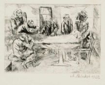 Abraham Palukst1895 - 1926 - Szenen aus dem Bethaus (III) - Radierung/Papier. 11 x 15 cm, 32,5 x