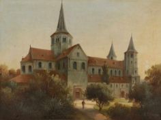 Louis Ritschard1817 Wien - 1904 Salzburg - Ansicht auf die Basilika St. Godenhard in Hildesheim -