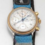 Maurice-Lacroix Armbanduhr als ChronometerFa. Maurice Lacroix, Schweiz. Edelstahl, vergoldet.