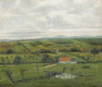 Joseph Oppenheimer1876 Würzburg - 1966 Montreal - Westfälische Landschaft - Öl/Lwd. 60 x 71 cm.