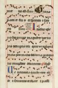 NotenblattWohl Frankreich, 15. Jahrhundert. Pergament. 55,5 x 37,5 cm (Passepartoutausschnitt).