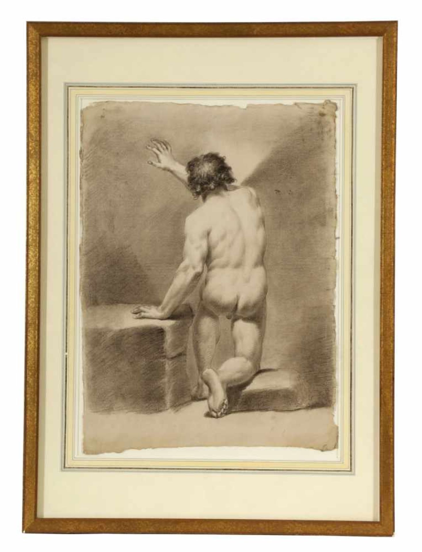 Gaetano Gandolfi1734 San Matteo della Decima - 1802 Bologna attr. - Kniender männlicher - Bild 3 aus 3