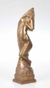 Peter Makolies1936 Königsberg/Ostpreußen - Weiblicher Akt - Bronze. Goldbraun patiniert. 15/19. H.