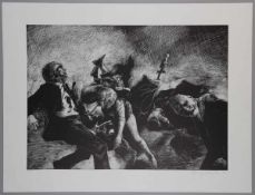 Heinz Knoke1922 Hannover - 1991 Hannover - Figürliche Szene - Lithografie/Papier. 4/25. 49 x 68