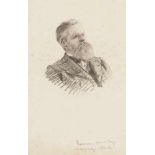 Friedrich Kallmorgen1856 Hamburg-Altona - 1924 Grötzingen - Porträt eines Mannes - Bleistift/Papier.