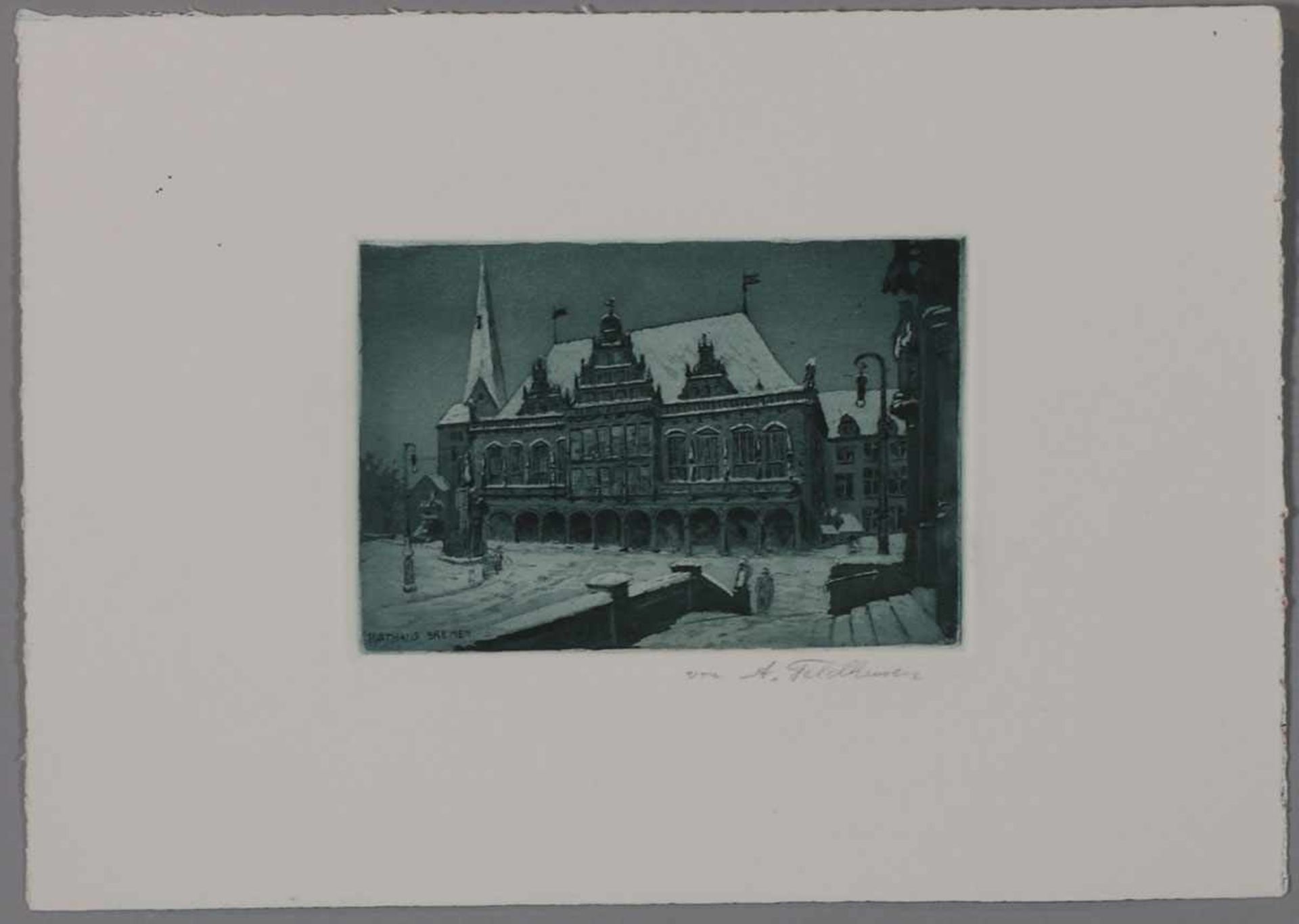 Anna Feldhusen1867 Bremen - 1951 Bremen - Konvolut von 5 Radierungen - 5 Radierungen/Papier. Bis - Bild 5 aus 6