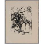 Marc Chagall1887 Witebsk - 1985 St. Paul de Vence - "Tables de la loi I" - Lithografie/Bütten. 24,