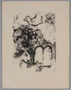 Marc Chagall1887 Witebsk - 1985 St. Paul de Vence - "Tables de la loi I" - Lithografie/Bütten. 24,