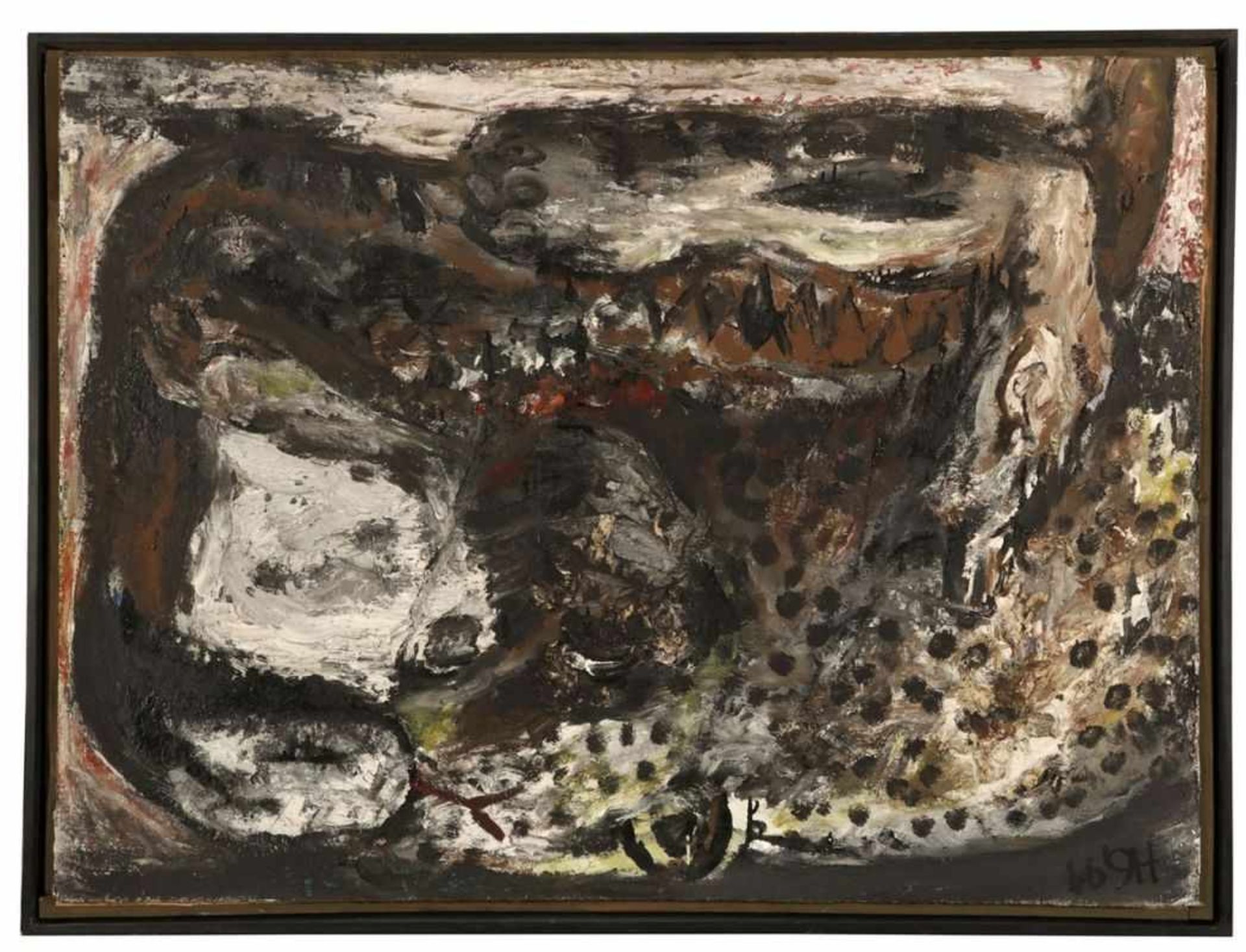 Harald Reiner Gratz1962 Schnellbach - "Nachtstück" - Öl/Hartfaser. 129 x 166 cm. Monogr. und dat. r. - Bild 2 aus 2
