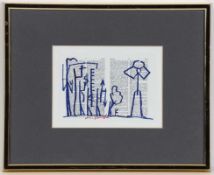 A. R. Penck1939 Dresden - 2017 Zürich - intersum - Farboffset/Papier. 10.5 x 14,5 cm. Sign. M. u.: