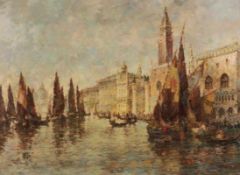 Peter Jürgen Dahm- Venedig - Öl/Lwd. 80 x 110 cm. Sign. l. u.: P. J. Dahm. Verso bez.: "Venedig"