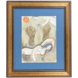Marc Chagall1887 Witebsk - 1985 St. Paul de Vence - "Boas erwacht und sieht Ruth zu seinen