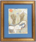 Marc Chagall1887 Witebsk - 1985 St. Paul de Vence - "Boas erwacht und sieht Ruth zu seinen