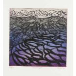Otto Eglau1917 Berlin - 1988 Kampen - "Himalaya III" - Farbradierung/Papier. 16/50. 19 x 19 cm, 34,8