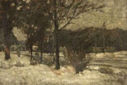 Sion Longley Wenban1848 Cincinnati - 1897 München - "Winterlandschaft" - Öl/Lwd. 70 x 103 cm.
