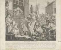 Konvolut 3 alter GrafikenWilliam Hogarth (1697 - London - 1764) - "Der erzürnte Tonkünstler" -
