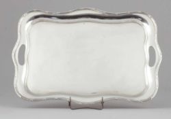 Tablett mit KreuzbanddekorMartin, Hall & Co/Sheffield/England, um 1905/06. 925er Silber. Punzen: