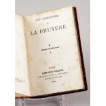 La Bruyère- "Les Caractères de La Bruyère" - Paris, Pougin 1838. Band 3. Gold gepr. Hlb.-Ldr.