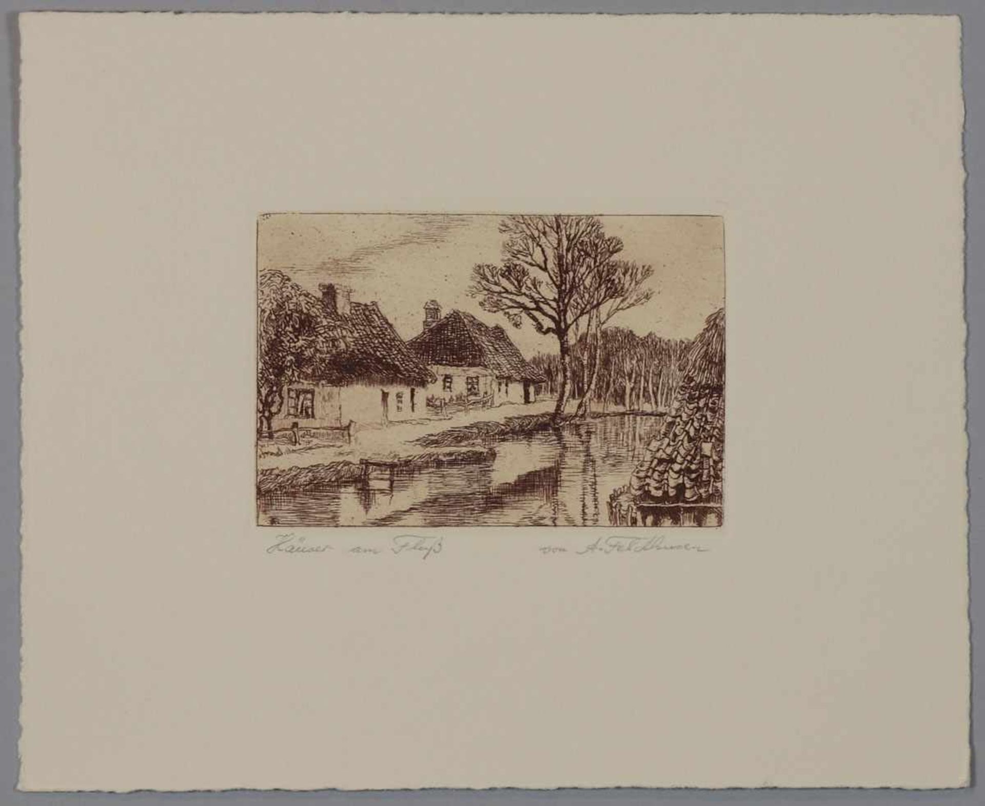 Anna Feldhusen1867 Bremen - 1951 Bremen - Konvolut von 5 Radierungen - 5 Radierungen/Papier. Bis - Bild 6 aus 6