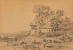 Alexandre Calame1810 Arabie (Vevey) - 1864 Menton attr. - Idyllische Landschaft mit rastendem