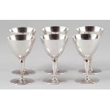 6 Art Deco WeinkelcheTiffany & Co/New York/USA, um 1915. 925er Silber. Punzen: Herst.-Marke,