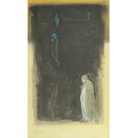 Harald Grunert1944 Berlin - Komposition mit Figuren - Öl/Hartfaser. 80 x 50 cm. Sign. und dat. l.