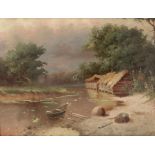 Semen Fedorovic Fedorov1867 - 1910 (nach Aleksandr Aleksandrovic Kiselev) - Flusslandschaft mit Boot