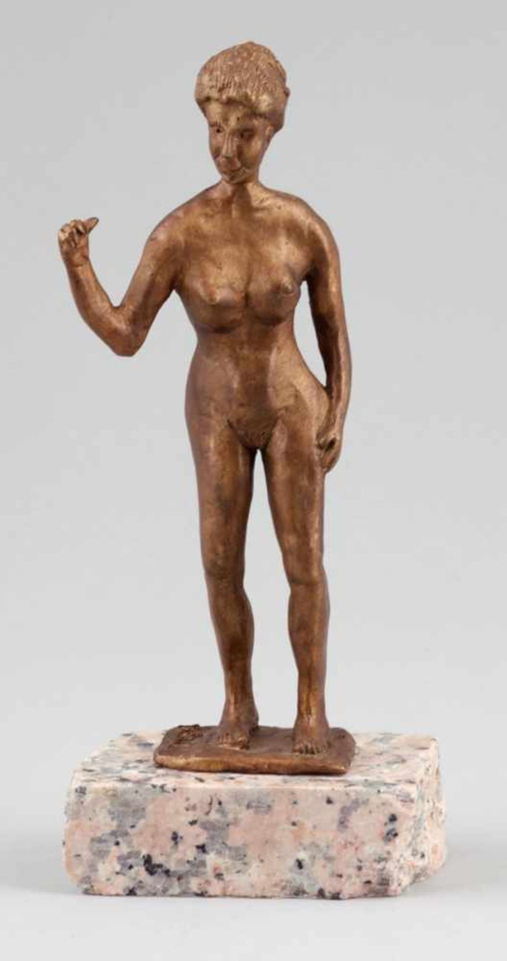 Claudio Parigi1954 Florenz - "Venere in Autostop" - Bronze. Goldbraun patiniert. Rosafarbener
