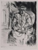 Lovis Corinth1858 Tapiau - 1925 Zandvoort - "Ma belle mère" - Radierung/Papier. 32 x 24,8 cm, 35 x