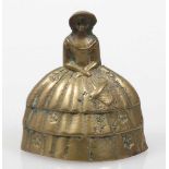 Tischglocke als galante Dame19. Jahrhundert. Bronze. H. 9,5 cm.