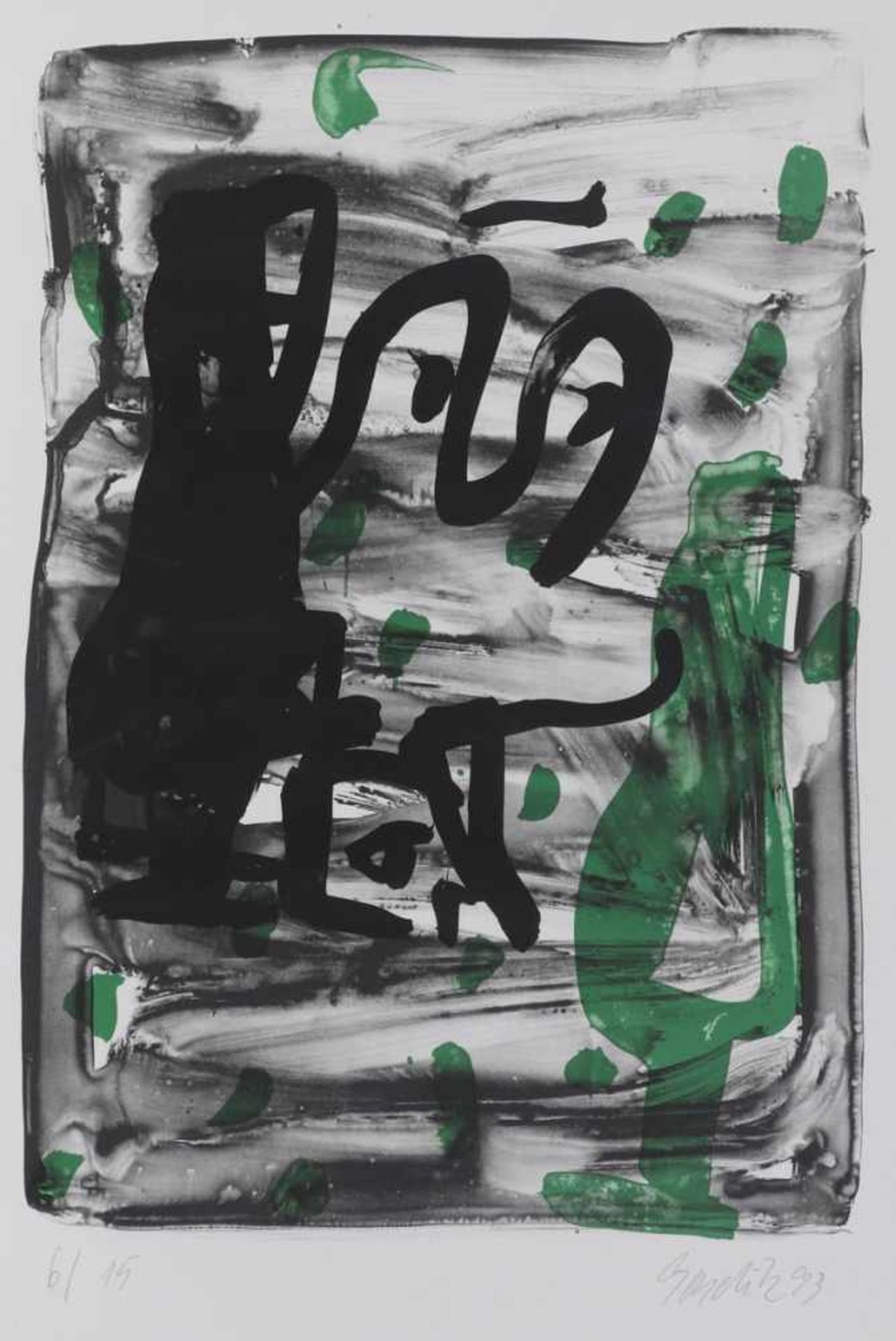 Georg Baselitz1938 Deutschbaselitz - Nore - Farblithografie/Papier. 6/15. 49 x 34 cm, 70 x 50 cm.