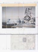 Christo1935 Gabrovo - "Wrapped Reichstag / Project for Berlin" - Farboffset/Papier. 63,5 x 50 cm, 70