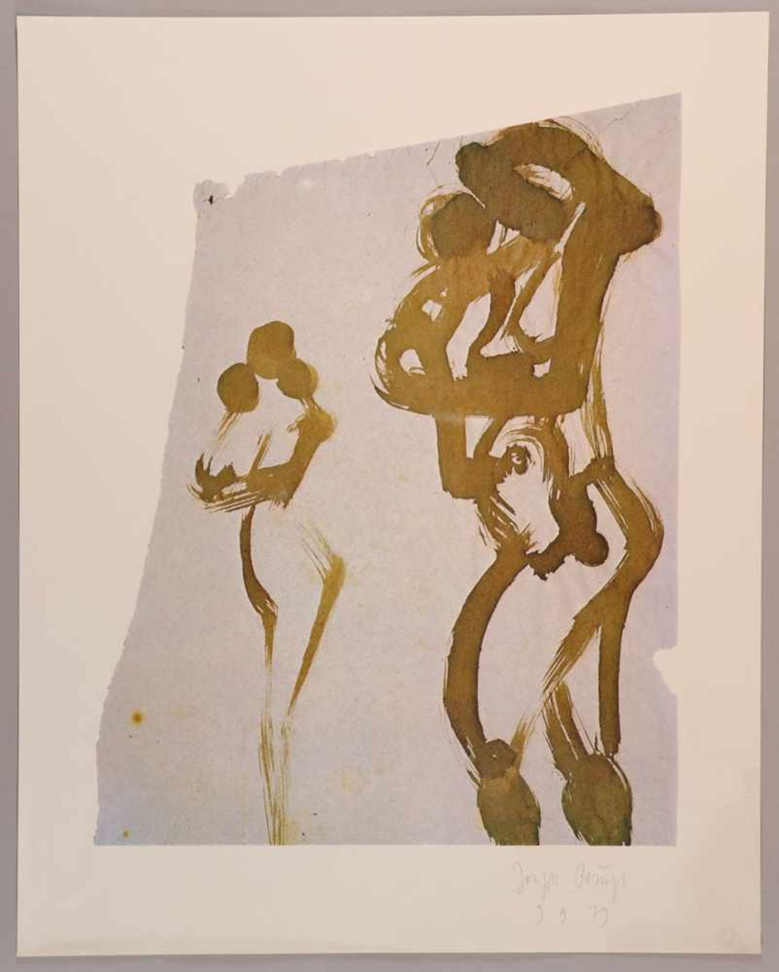 Joseph Beuys1921 Krefeld - 1986 Düsseldorf - Mutter und Kind - Farboffset/Papier. 59 x 46,5 cm, 73,4 - Image 2 of 2