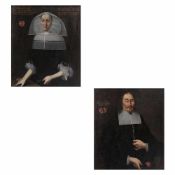 Meister des 17. Jahrhunderts- Porträtpaar: Kamffers und Brauenhorst - Öl/Lwd. Je 93 x 81 cm. Rahmen.